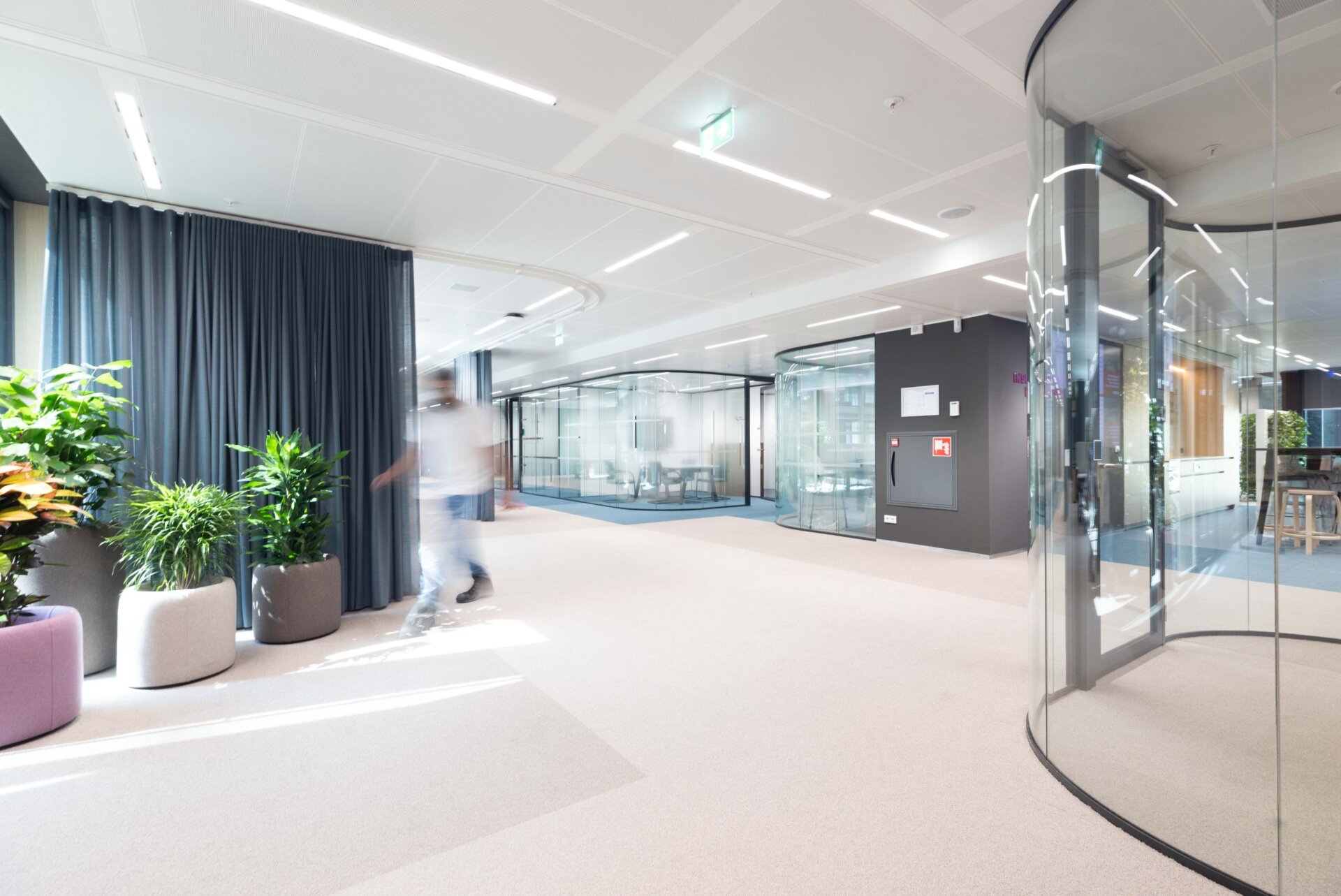 CURVED GLASS PARTITIONS